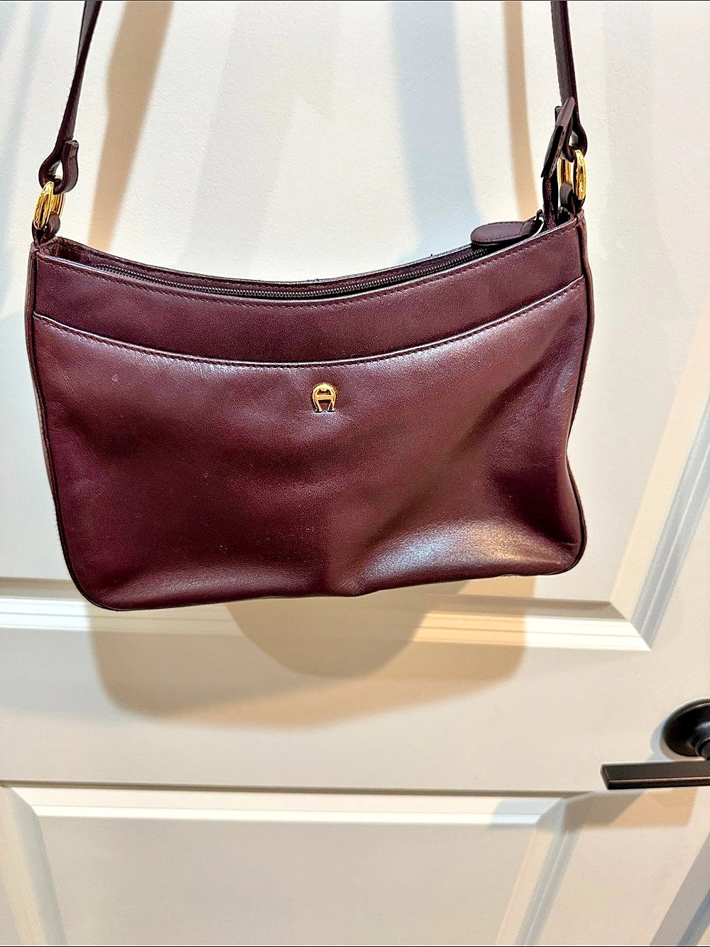 Etianne Aigner Leather Shoulder Bag in Brown